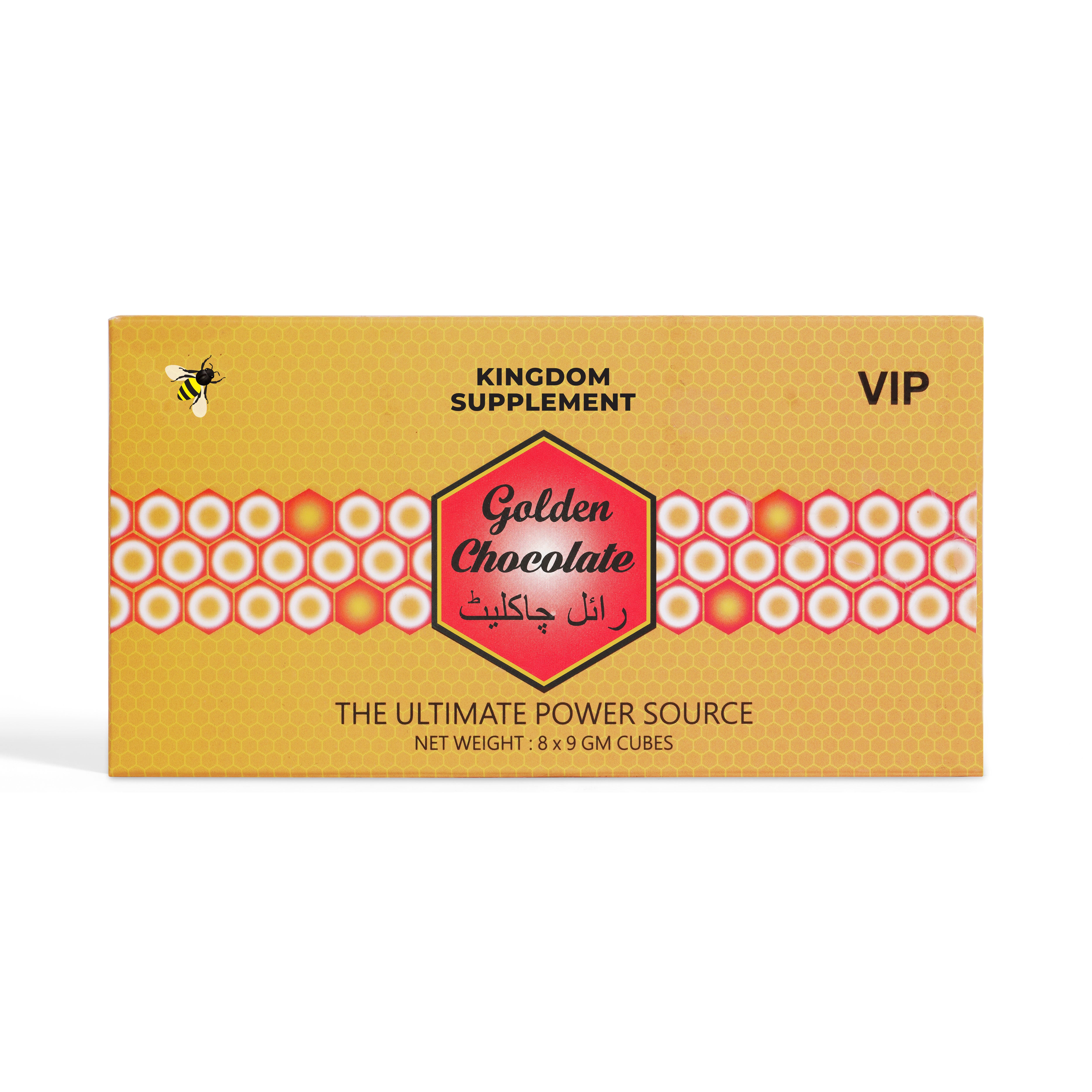 Golden chocolate box